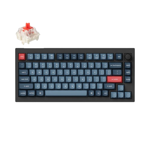 V1 Max QMK Knob RGB - Sans Fil/Noir/75%/Rouge