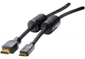 Câble mini HDMI/HDMI Highspeed mâle/mâle - 2m