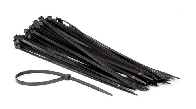 Serre cable Noir 2.5mmx200mm - sachet de 100 pcs