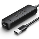 Hub 4 ports USB-A vers 4xUSB-A/0.25m/Noir