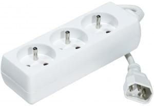3 prises pour onduleur - Blanc IEC C14