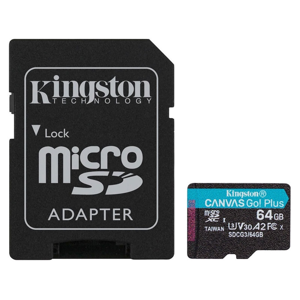 Micro SDHC 64Go Class 10 A2 V30 + Adapt SDCG3/64GB