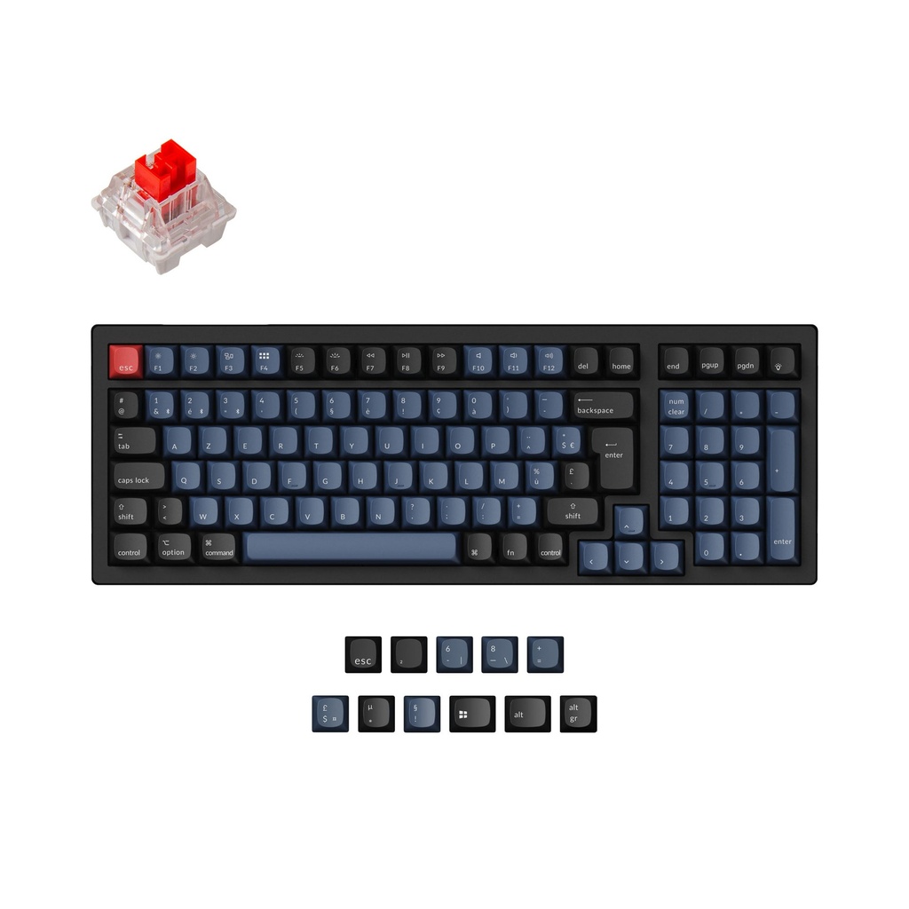 K4 PRO QMK RGB - Noir/Sans fil/96%/Switch Rouge