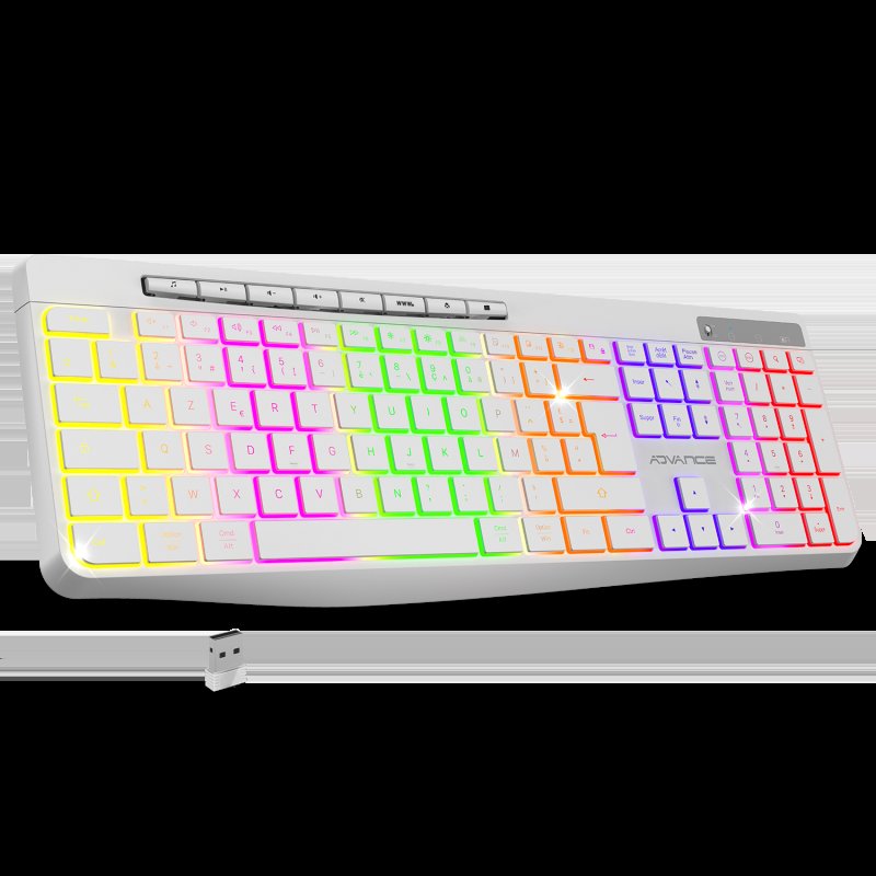 R-TYPE Blanc Sans fil/RGB/Batterie/IPX4/Win et Mac