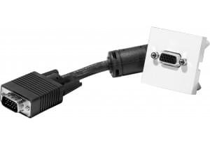 Plastron VGA femelle vers câble VGA mâle 10m