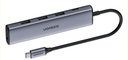 Hub 4 ports USB-C vers 4xUSB 3.0/0,15m/Gris