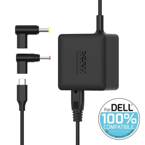 Alimentation GaN 65W pour DELL - 2 embouts - Noir