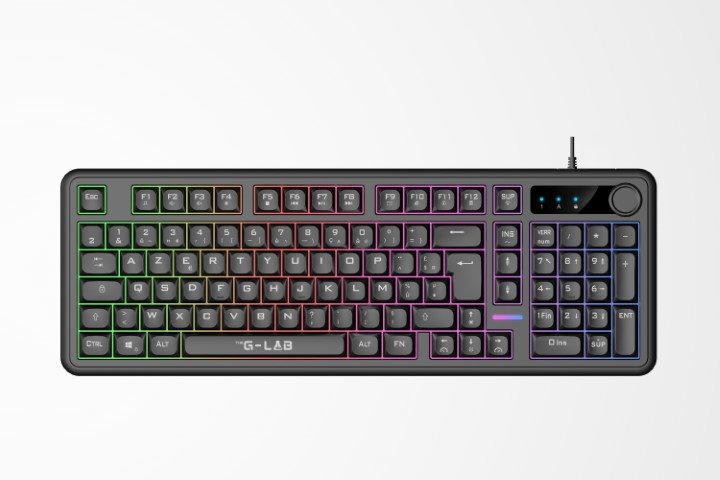 Keyz Caesium EX - Membrane/Filaire/RGB/Noir