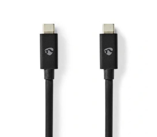 Câble USB-C 4.0 Mâle/Mâle 240W/8K60Hz - 1m Noir