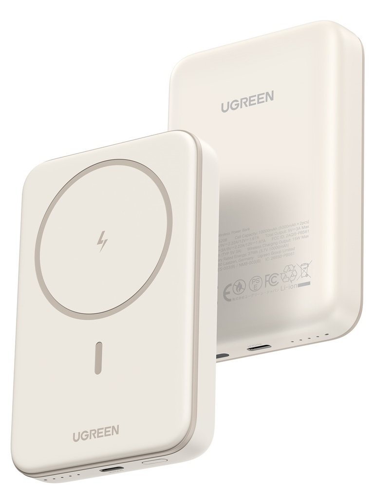 [03003445] Sans fil/10000mAh/USB-C/20W/Beige#