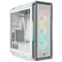 iCUE 5000T RGB Tempered White - MT/Sans Alim/ATX