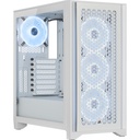 iCUE 4000D Airflow RGB TG Blanc -MT/Sans Alim/ATX